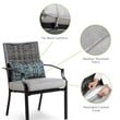 Greemotion Sintra 7-Piece Metal Outdoor Patio Dining Set in Black