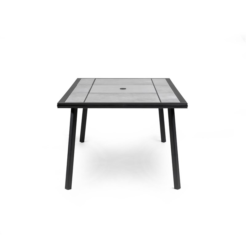Greemotion Sintra 7-Piece Metal Outdoor Patio Dining Set in Black