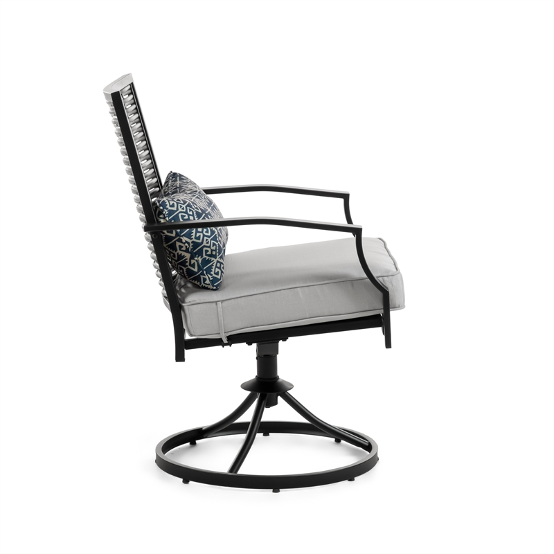 Greemotion Sintra 5-Piece Square Metal Outdoor Patio Dining Set in Black