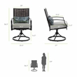 Greemotion Sintra 5-Piece Square Metal Outdoor Patio Dining Set in Black
