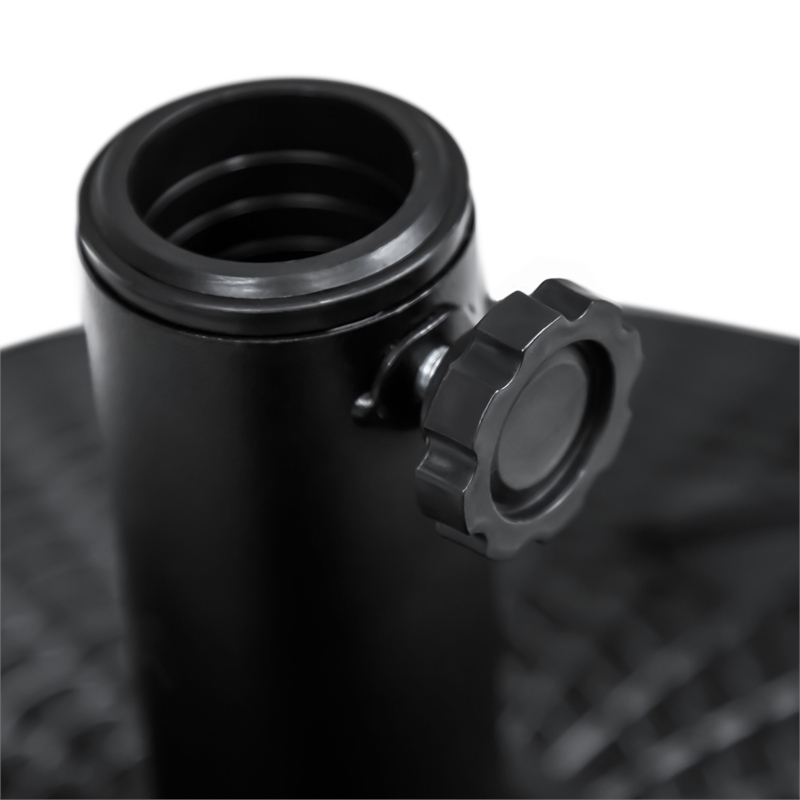 Greemotion Sleek 2 Set Steel Black and White Fabric Patio Umbrella with Base