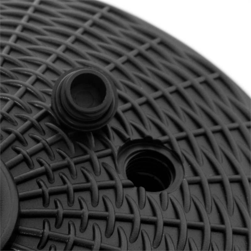 Greemotion Sleek 2 Set Steel Black and White Fabric Patio Umbrella with Base