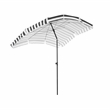 Greemotion Sleek 2 Set Steel Black and White Fabric Patio Umbrella with Base