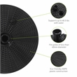 Greemotion Sleek 2 Set Steel Black and White Fabric Patio Umbrella with Base