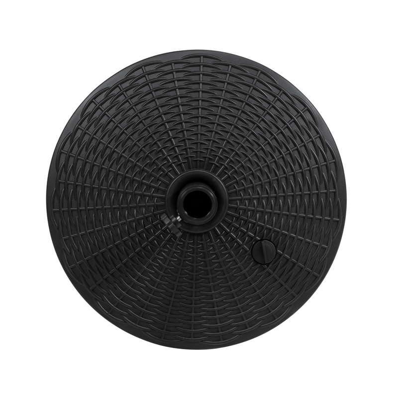 Greemotion Sleek 2 Set Steel Black and White Fabric Patio Umbrella with Base