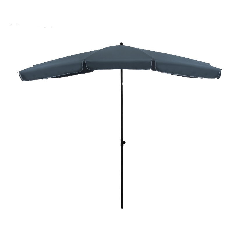 Greemotion Sleek Set of 2 Stainless Steel Navy Fabric Patio Umbrella with Base