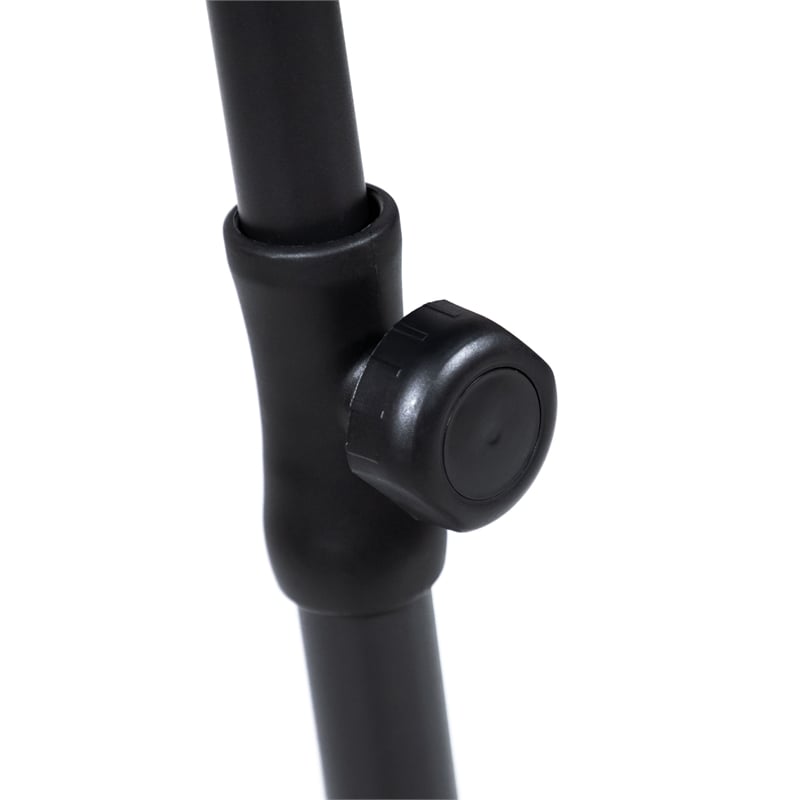 Greemotion Sleek Set of 2 Stainless Steel Blue Fabric Patio Umbrella with Base