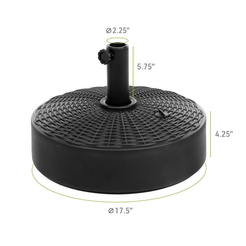 Greemotion Sleek Set of 2 Stainless Steel Blue Fabric Patio Umbrella with Base