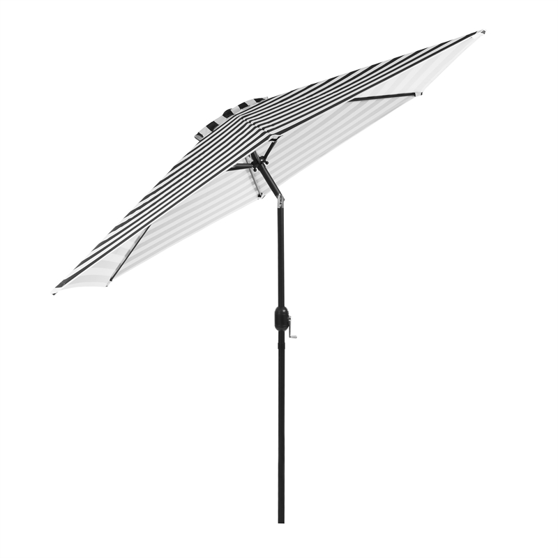 Greemotion Set of 2 Halo 9Ft Multi-Color Tilting Fabric Patio Umbrella with Base