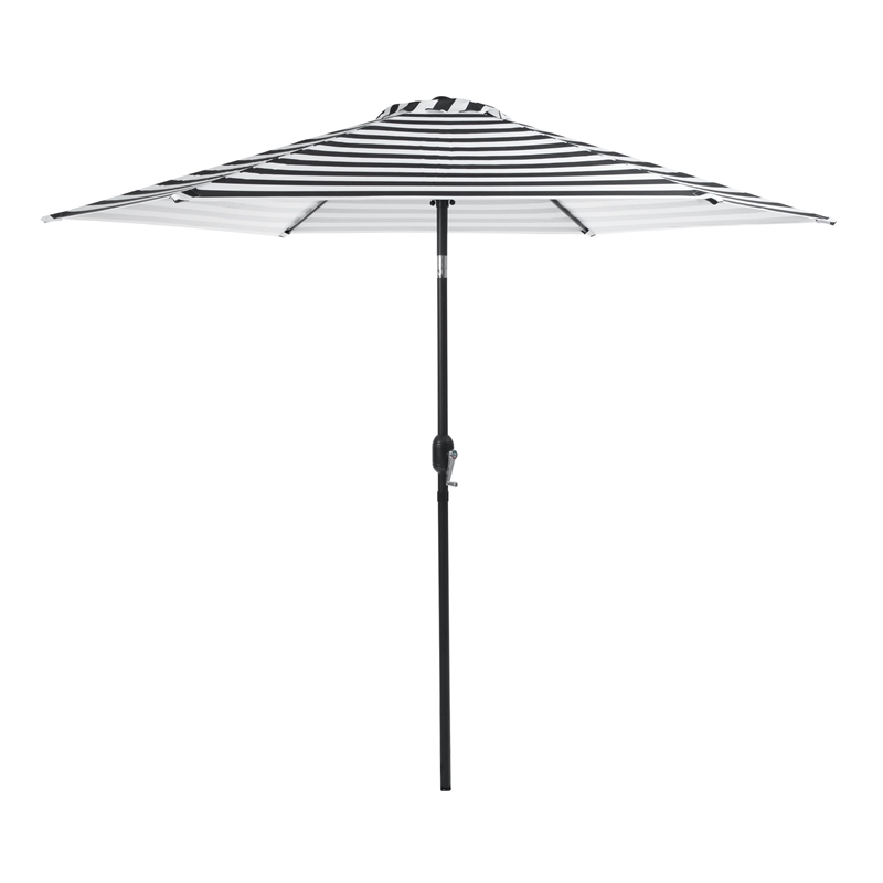 Greemotion Set of 2 Halo 9Ft Multi-Color Tilting Fabric Patio Umbrella with Base