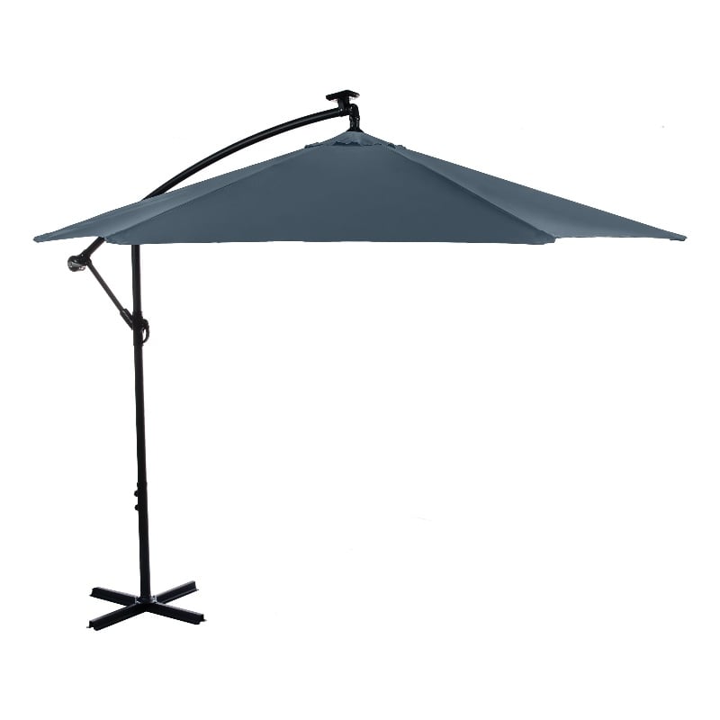Greemotion Set of 2 Glam 10Ft Navy Cantilever Fabric Patio Umbrella with Base