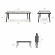 Greemotion 5- Piece Sintra 76-inch Metal Outdoor Patio Dining Set in Black