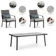 Greemotion 5- Piece Sintra 76-inch Metal Outdoor Patio Dining Set in Black