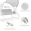 Greemotion Sandor Outdoor Metal Swing with Canopy Sun Shade in White