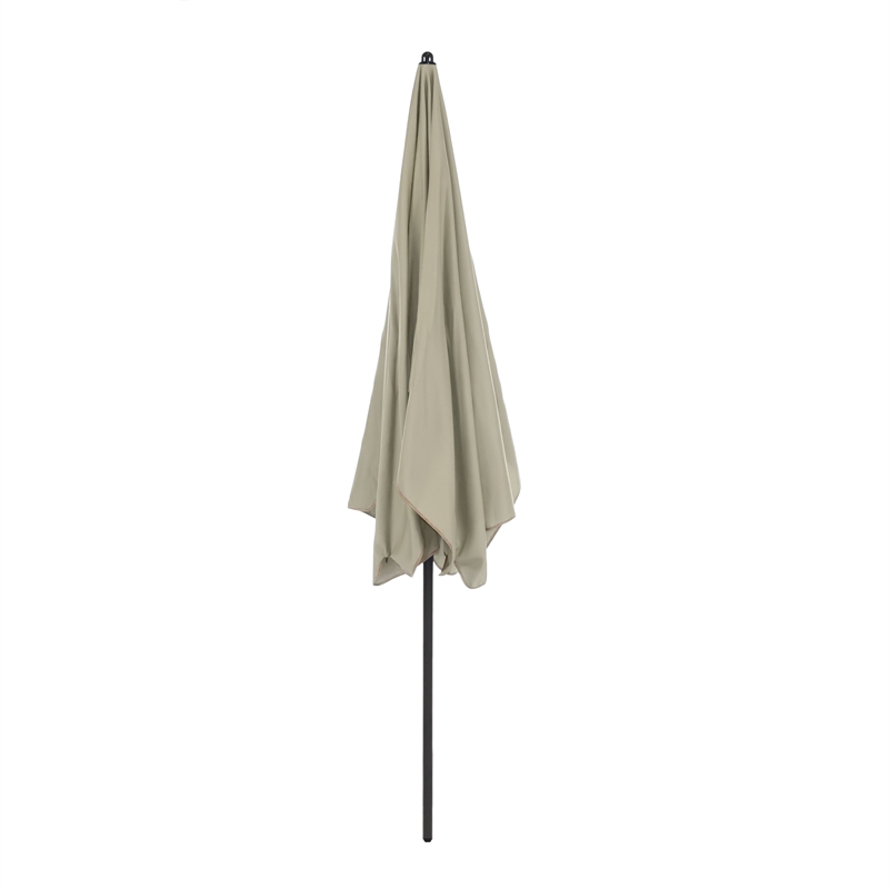 Greemotion Sleek 7.5' Adjustable Stainless Steel Beige Fabric Patio Umbrella