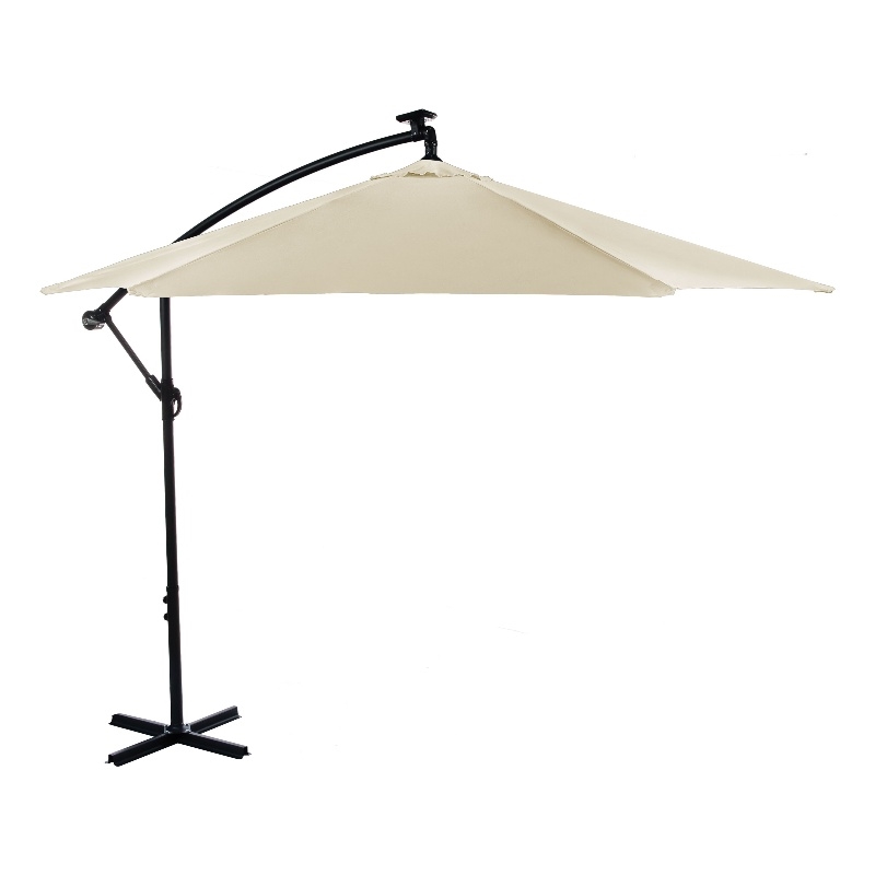 Greemotion Glam 10Ft Beige Cantilever Metal Outdoor Patio Umbrella