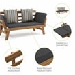 Greemotion Velden Certified Acacia Wood Outdoor Patio Convertible Daybed Natural