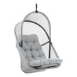 Greemotion Breeze Outdoor Foldable Mesh Fabric Egg Swing in Light Gray
