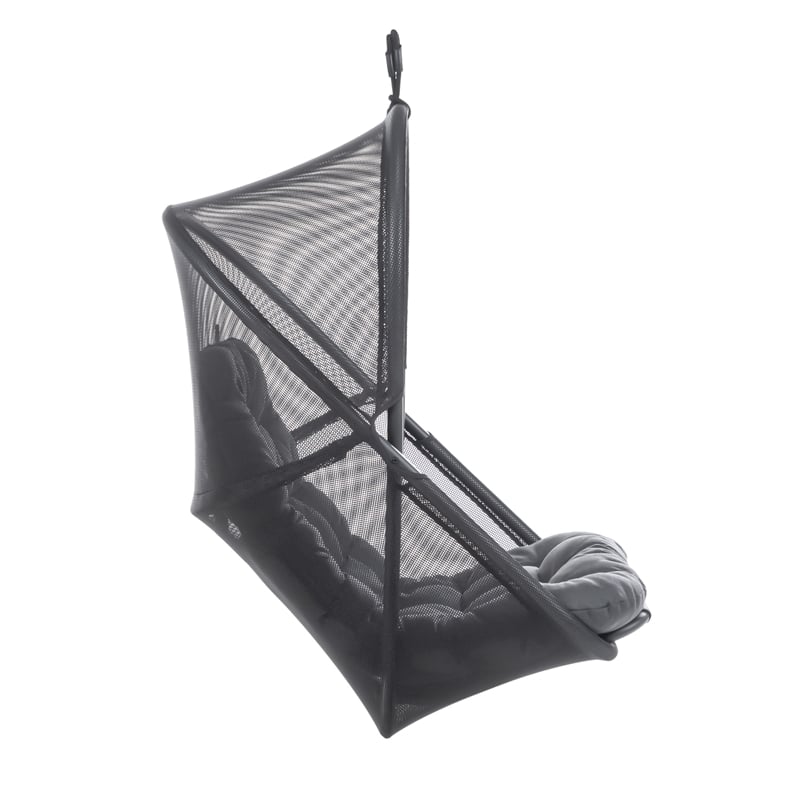 Greemotion 2-Piece Outdoor Foldable Mesh Fabric & Metal Swing Set in Dark Gray