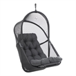 Greemotion 2-Piece Outdoor Foldable Mesh Fabric & Metal Swing Set in Dark Gray