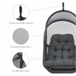 Greemotion 2-Piece Outdoor Foldable Mesh Fabric & Metal Swing Set in Dark Gray