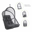 Greemotion 2-Piece Outdoor Foldable Mesh Fabric & Metal Swing Set in Dark Gray
