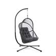 Greemotion 2-Piece Outdoor Foldable Mesh Fabric & Metal Swing Set in Dark Gray