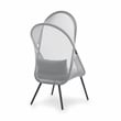 Greemotion Alverta Foldable Outdoor Fabric Mesh Chair in Light Gray (Set of 2)