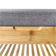 Greemotion Leipzig Padded Bamboo Shoe Storage Bench in Natural