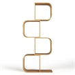 Greemotion Jena 4-Tier S-Shaped Bamboo Bookcase in Natural