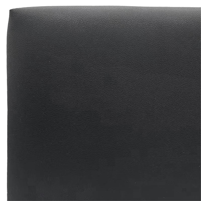 Greemotion Lubeck Black Faux Leather Upholstered Footstools (Set of 2)
