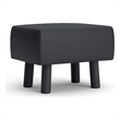 Greemotion Lubeck Black Faux Leather Upholstered Footstools (Set of 2)