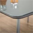 Zavian Metal 7-Piece Outdoor Dining Table Set in Light Gray