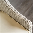 Orin Metal and Swivel Outdoor Wicker Chair in White