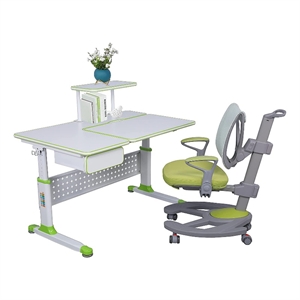 apexdesk mk series children's height adjustable chair with study desk in green