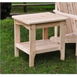 Shine Company Rectangular Wood End Table Indoor/Outdoor Side Table in Beige