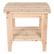 Shine Company Rectangular Wood End Table Indoor/Outdoor Side Table in Beige