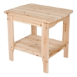 Shine Company Rectangular Wood End Table Indoor/Outdoor Side Table in Beige