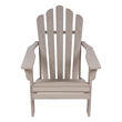 Shine Company Traditional Cedar Wood Patio Porch Adirondack Chair in Gray