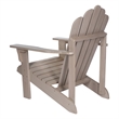 Shine Company Traditional Cedar Wood Patio Porch Adirondack Chair in Gray