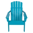 Shine Company Traditional Cedar Wood Patio Firepit Adirondack Chair in Blue