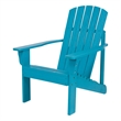 Shine Company Traditional Cedar Wood Patio Firepit Adirondack Chair in Blue
