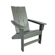 Shine Company Modern Resin All-Weather Patio Porch Adirondack Chair in Gray