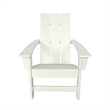 Shine Company Modern Resin All-Weather Patio Porch Adirondack Chair in White