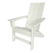 Shine Company Modern Resin All-Weather Patio Porch Adirondack Chair in White