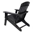 Shine Company All-Weather Resin Patio Porch Folding Adirondack Chair in Black