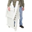 Shine Company All-Weather Resin Patio Porch Folding Adirondack Chair in White