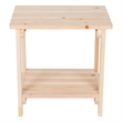 Shine Company Rectangular Wood End Table Indoor/Outdoor Side Table in Beige