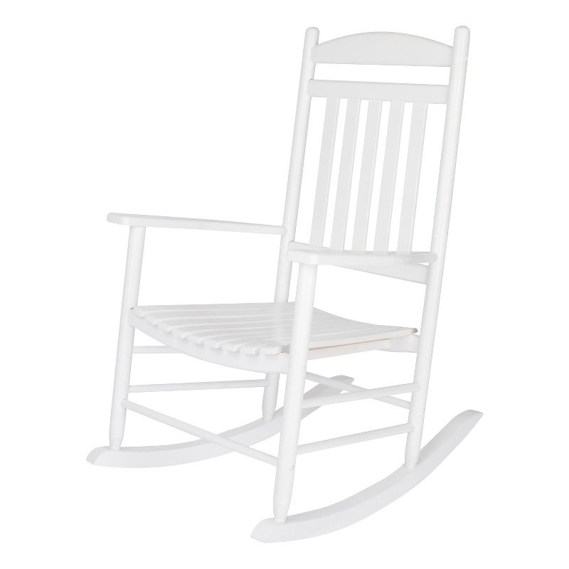 Shine Company Traditional Hardwood Indoor/Outdoor Porch Rocker in White