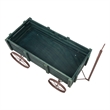 Shine Company Transitional Cedar Wood Decorative Wagon Garden Planter in Green